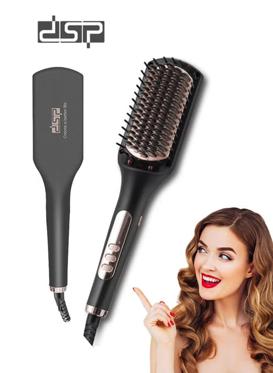 مجفف شعر وفرشاة فرد، 6 إعدادات لدرجة الحرارة (270-450 درجة فهرنهايت)، فرشاة فرد شعر سيراميكية أيونية سالبة للنساء، 11009