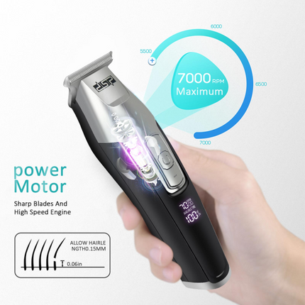 ماكينة حلاقة رجالية DSP، استخدام متواصل حتى 3 ساعات، أسود/رمادي، ثلاث مستويات للحلاقة 1/2/3، مع ضمان لمدة عام/90286