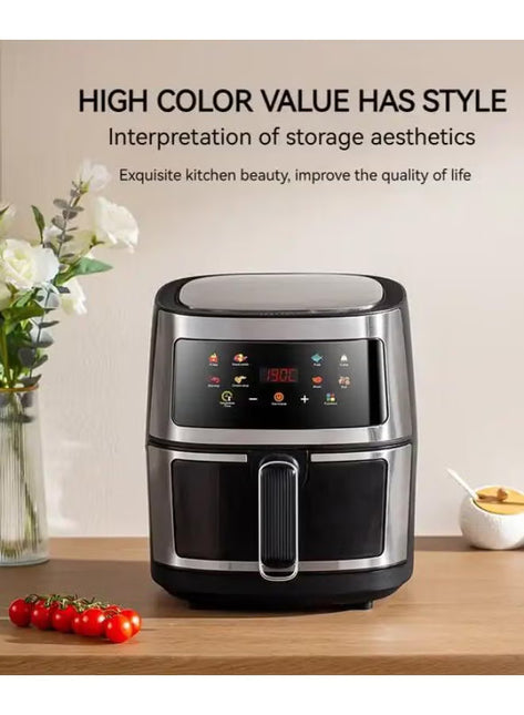 Silver Crest Air Fryer with LED Touch Screen And Rapid Air Convection Technology, 8L,2400W