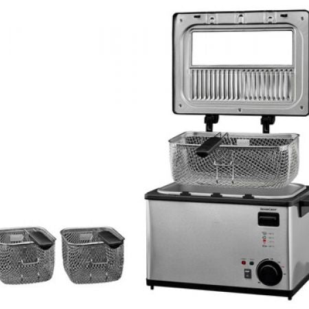 Silvercrest Deep fryer 4L 3 basket gray/Black color 2000W قلاية زيت من سيلفر كرست صناعة ألمانية مع ثلاث سلات بسعة 4 لتر وقوة 2000 واط - رمادي وأسود