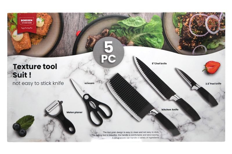 ENSEMBLE DE 5 PIECES, COUTEAUX DE CUISINE DANS UN COFFRET