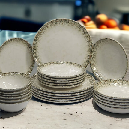 OZO 24 Pcs Porcelain Dinner Set - Made in Turkey