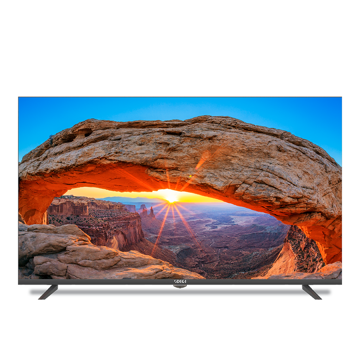 شاشة DIGI مقاس 43 بوصة - FHD LED، تصميم بدون إطار، تباين ديناميكي، جهاز استقبال مدمج، HDMI/USB