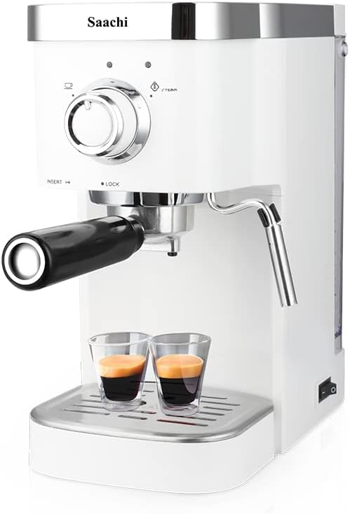 Saachi Capsule Coffee Machine NL-COF-7061-WH With 20 Bar Pressure Pump