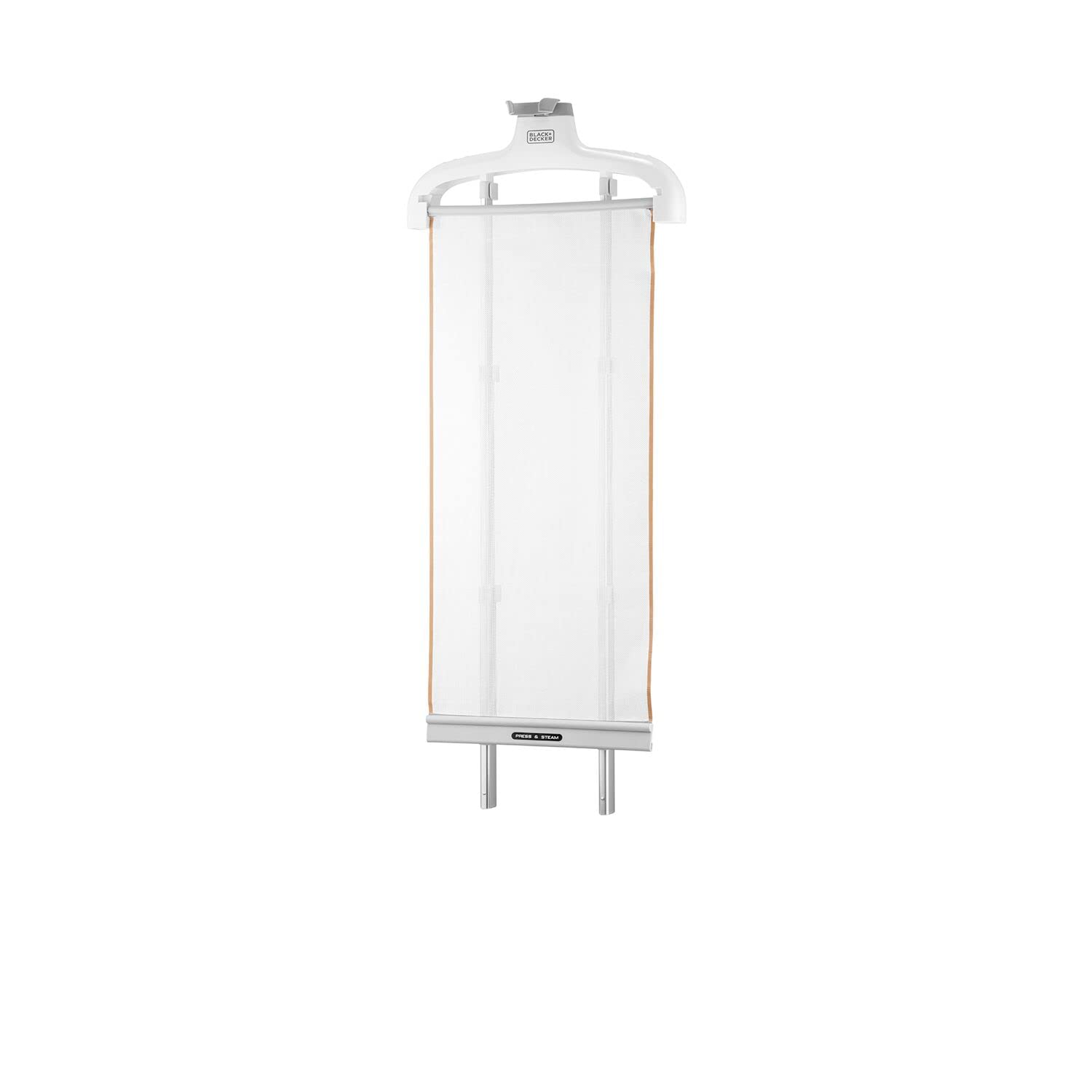 Black & Decker 2400W 1.5L Upright Garment Steamer 35gm/min Steam, With Adjustable Double Poles Rotary Wheels مكواة بخار عمودية للملابس 2400 واط و1.5 لتر مع بخار 35 جرام/دقيقة من بلاك + ديكر، مزودة بعجلات دوارة