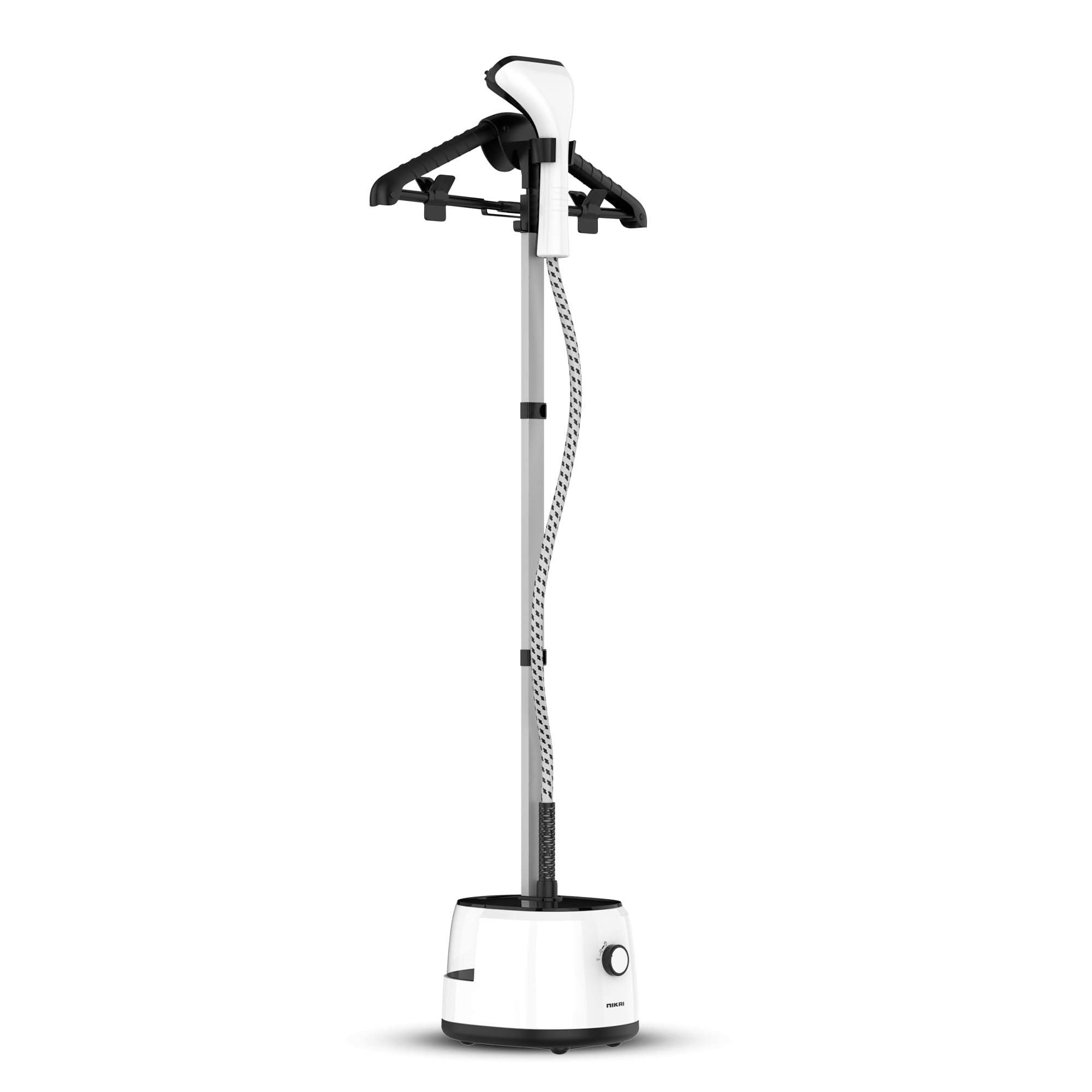 Nikai Garment Steamer 1800 W, 2 Stages, 2 Ltrs, 1 Years Warranty,  – White and Black