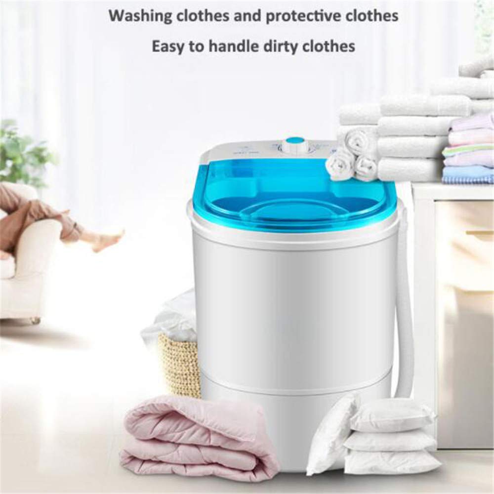 Sulfar Mini Full-Automatic Washing Machine, Portable Washer and Spin Dryer, Compact Laundry with Built-in Drain Pump Long Hose for Home/Dorm