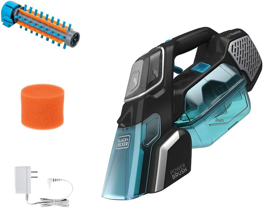 Black & Decker Cordless Spillbuster Portable Carpet Cleaner With Powered Beater Bar For Solid & Liquid Mess, 12 V, 20 Air Watts Suction Power