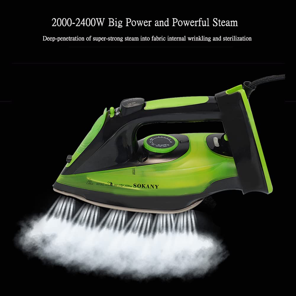 SOKANY Professional Grade 2400W Home Steam Cordless Iron, Steam Iron with 360ML Water Tank, Ceramic Non-Stick Soleplate