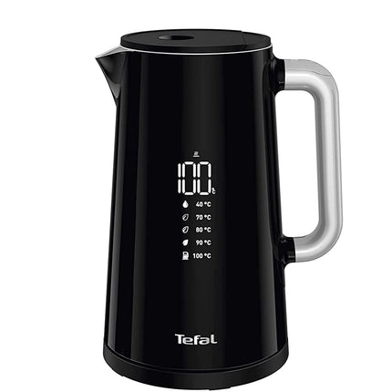 TEFAL Kettle | Smartin'Light 1.5L Digital Electric Kettle Black | 2500-3000 W | 5 Temperature Selection | 30 Min Keep Warm | Auto Off