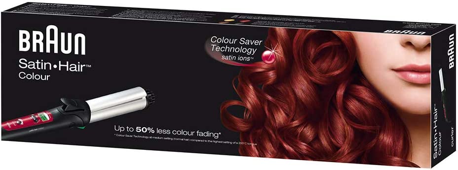 Braun Satin Hair Straightener 7 Ec2/Cu750 Curler With Color Saver And Iontec Technology مجعد الشعر براون ساتين هير 7 EC2/CU750 مع نظام المحافظة على صبغة الشعر وتقنية ايونية