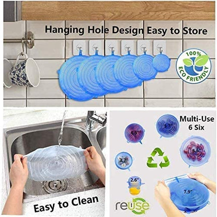 Silicone Stretch Lids 6 Pack Suction Lid