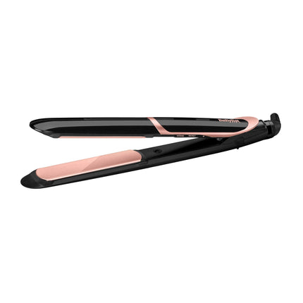 BaByliss Bronze Shimmer Hair Straightener | Fast Heat-up With Tourmaline-ceramic Coated Plates | 6 Digital Heat Settings 140°C - 235°C | Ionic Frizz Control & Auto Shut Off | ST391SDE (Black)
