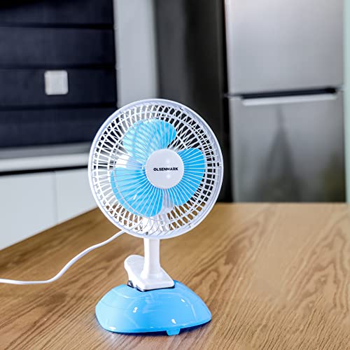 Olsenmark Convertible Table and Clip Fan, 6-Inch Height
