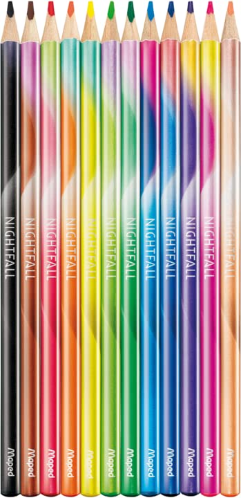 Color Pencils Nightfal 12 Color اقلام ملونة نايت فال 12 لون