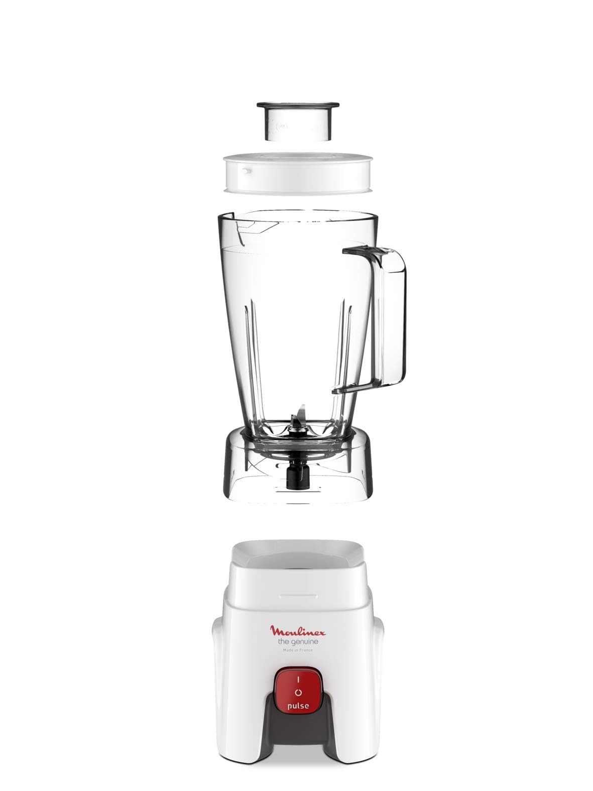 Moulinex Blender, Genuine Blender mixer, with Grinder and Grater Accessories, One Speed and Pulse Function,White,1.75 L , LM242B28