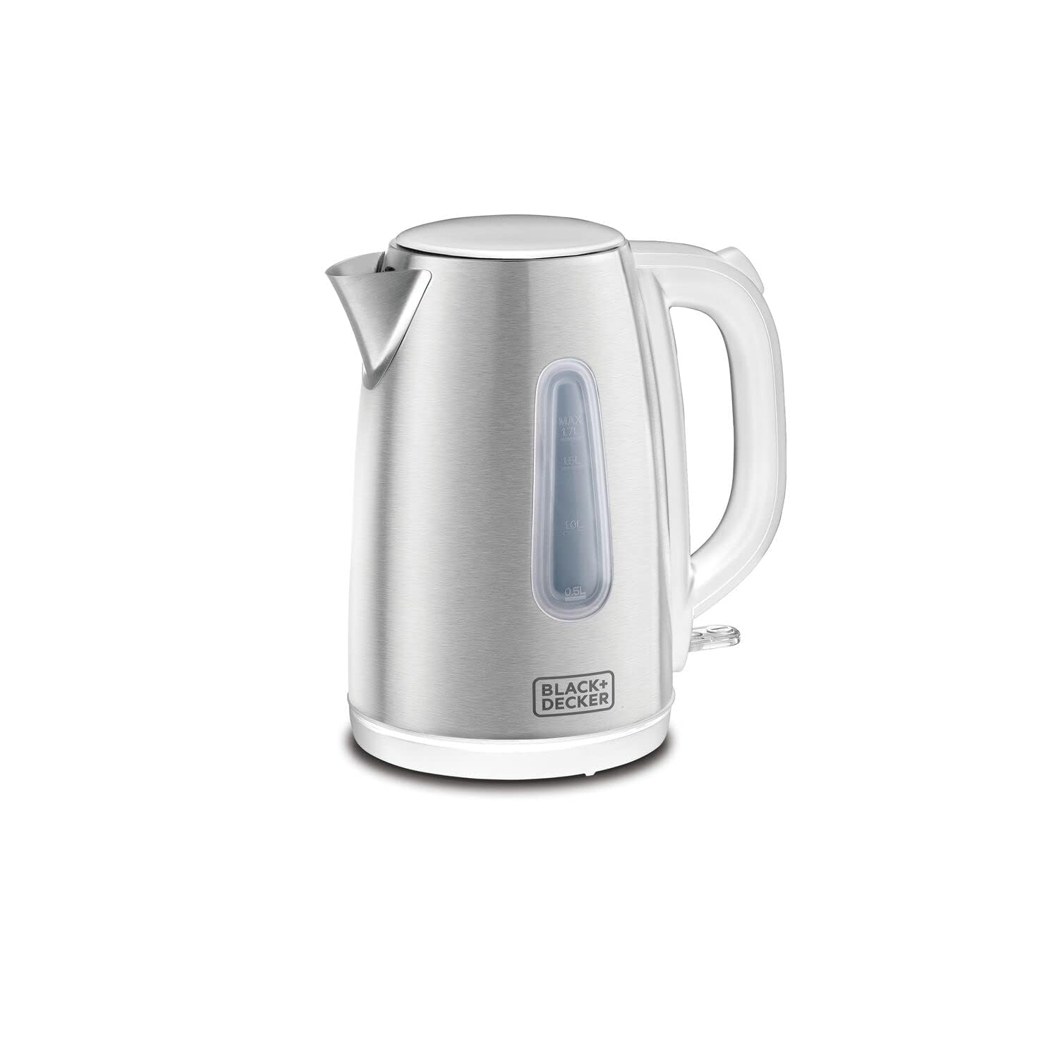 Black & Decker 2200W 1.7L Cordless Electric Kettle With Water-Level Indicator, Removable Filter بلاك اند ديكير غلاية كهربائية لاسلكية 2200 واط 1.7 لتر مع مؤشر لمستوى المياه، فلتر قابل للازالة