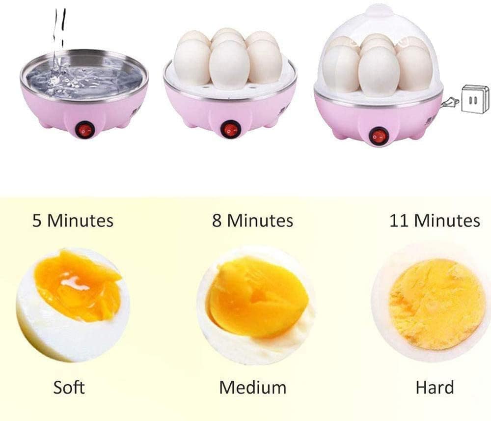 220V Multi-functional Electric Eggs Boiler Cooker Steamer Home Kitchen Use (Pink)