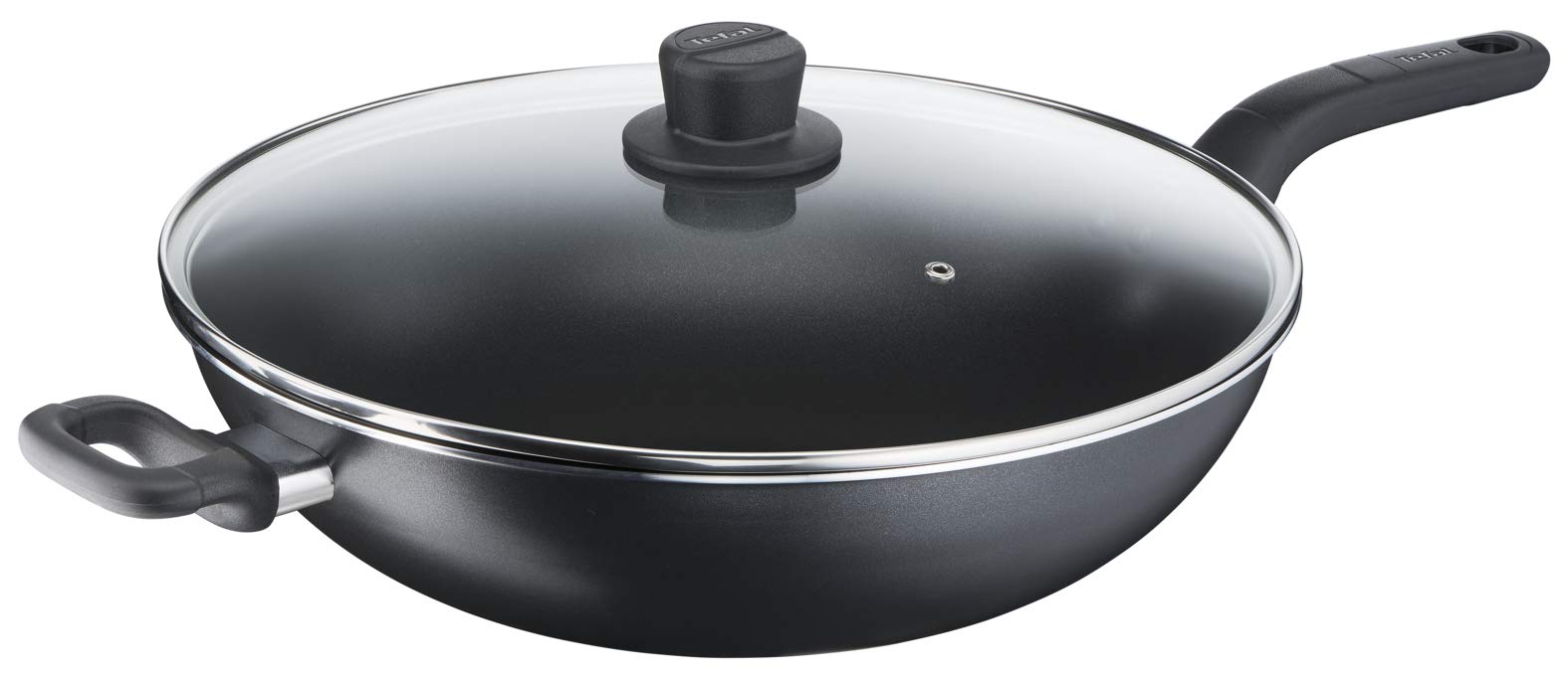 Tefal Cook Easy Xl 36 Cm Non Stick Wokpan With Lid, Aluminium, Black, B5039296