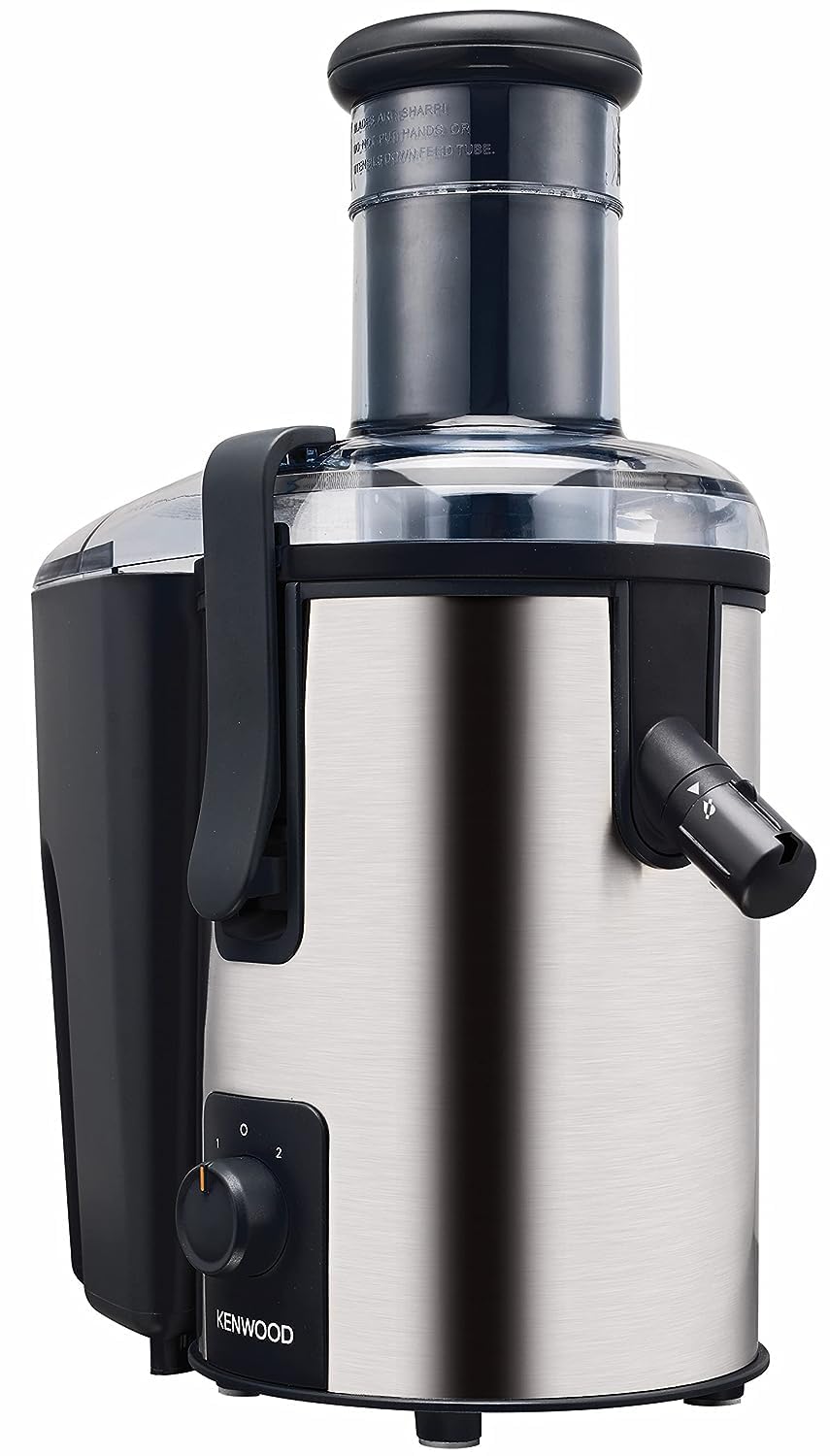 KENWOOD Juicer 700W Stainless Steel Juice Extractor with 75mm Wide Feed Tube, 2 Speed, Transparent Juice Jug, Pulp Container, Anti Drip for Home  عصارة من الستانل ستيل بفوهة واسعة 75 ملم و2 سرعات ونظام مضاد للتنقيط من كينوود
