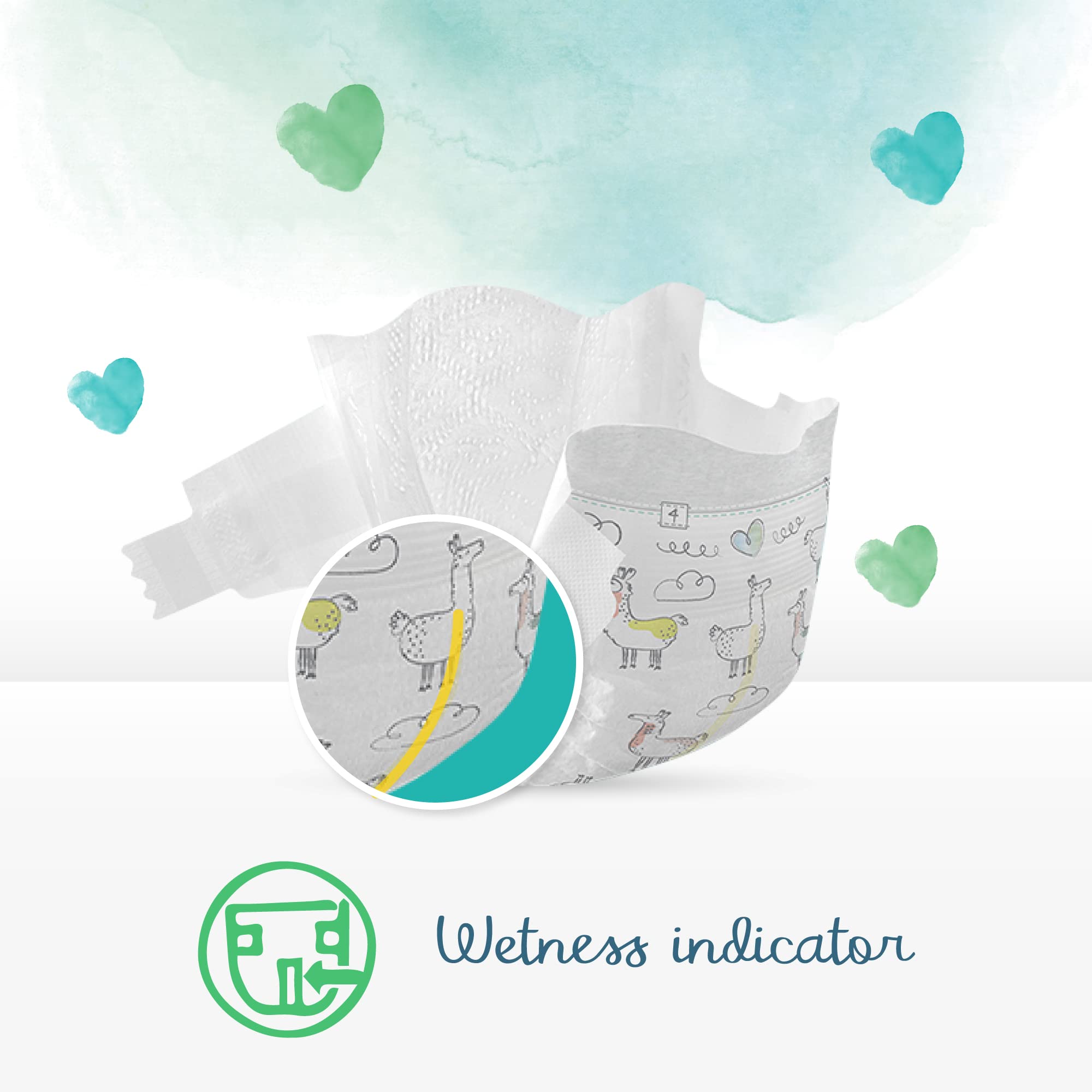 Pampers Pure Protection Dermatologically Tested Diapers, Size 2, 4-8Kg, 78 Diaper Count, Pack Of 2 Pieces بامبرز حفاضات بيور بروتكشن تم اختبارها من قبل اطباء الجلدية، مقاس 2، 4-8 كغم، 78 حفاضة، عبوة من قطعتين