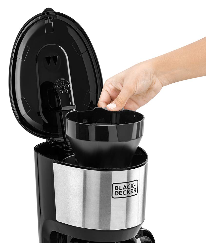 BLACK+DECKER 750W 1.25L Coffee Maker/Coffee Machine 10 Cup Glass Carafe ماكينة تحضير القهوة من بلاك + ديكر 750 واط و1.25 لتر، ابريق زجاجي بسعة 10 اكواب