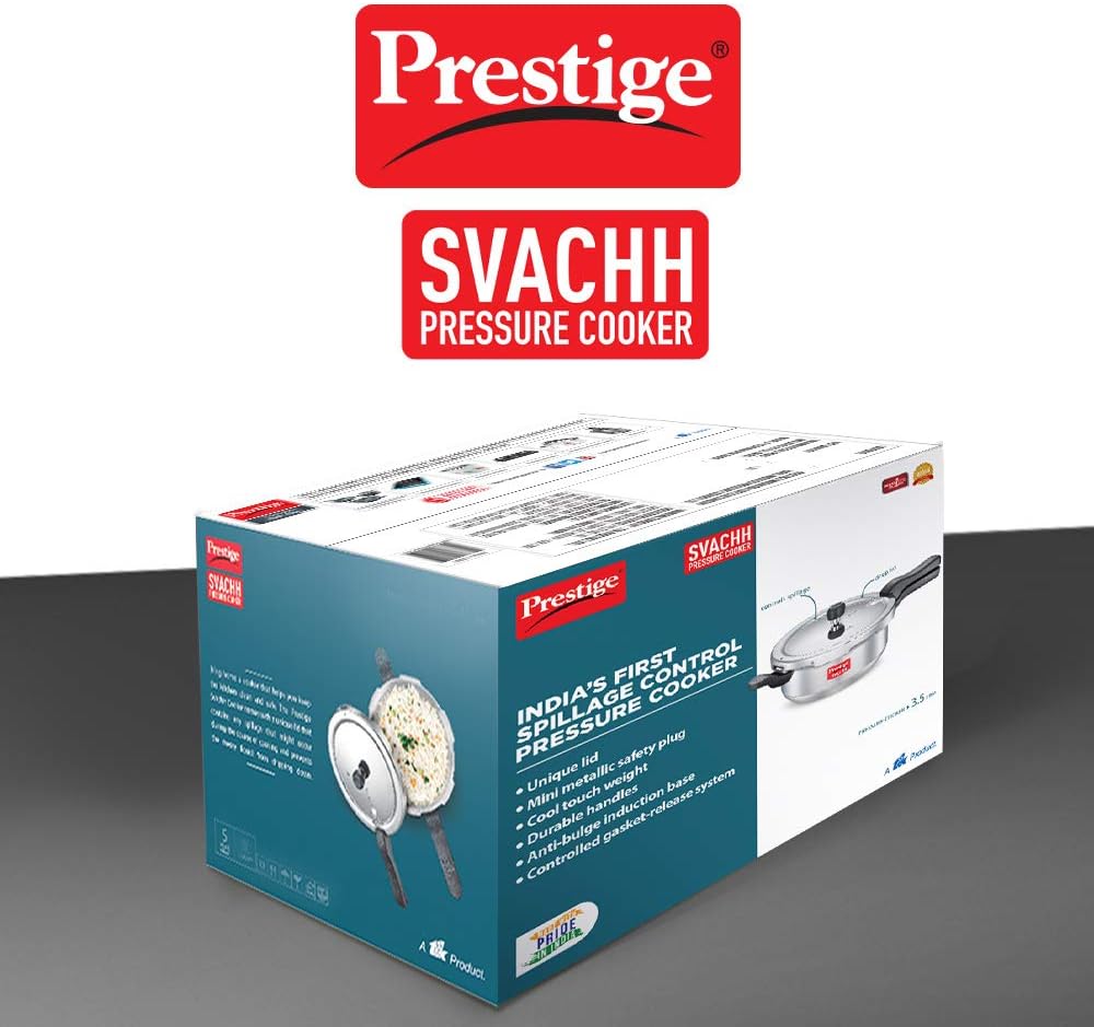 Prestige Svachh Pressure Cooker 3.5 Liter Junior Deep pan طنجرة ضغط سعة 3.5 لتر - مقلاة عميقة اصغر من برستيج سفاش