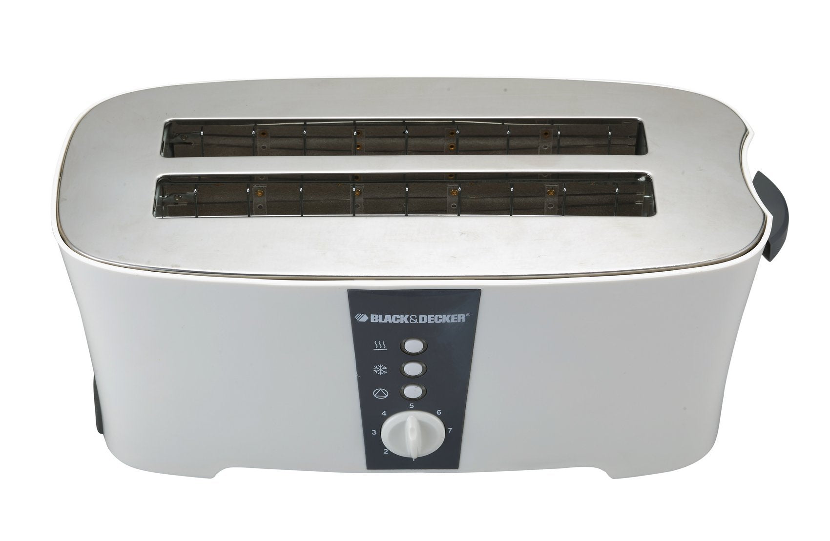Black & Decker 1350W 4 Slice cool touch Toaster with Electronic Browning Control White
