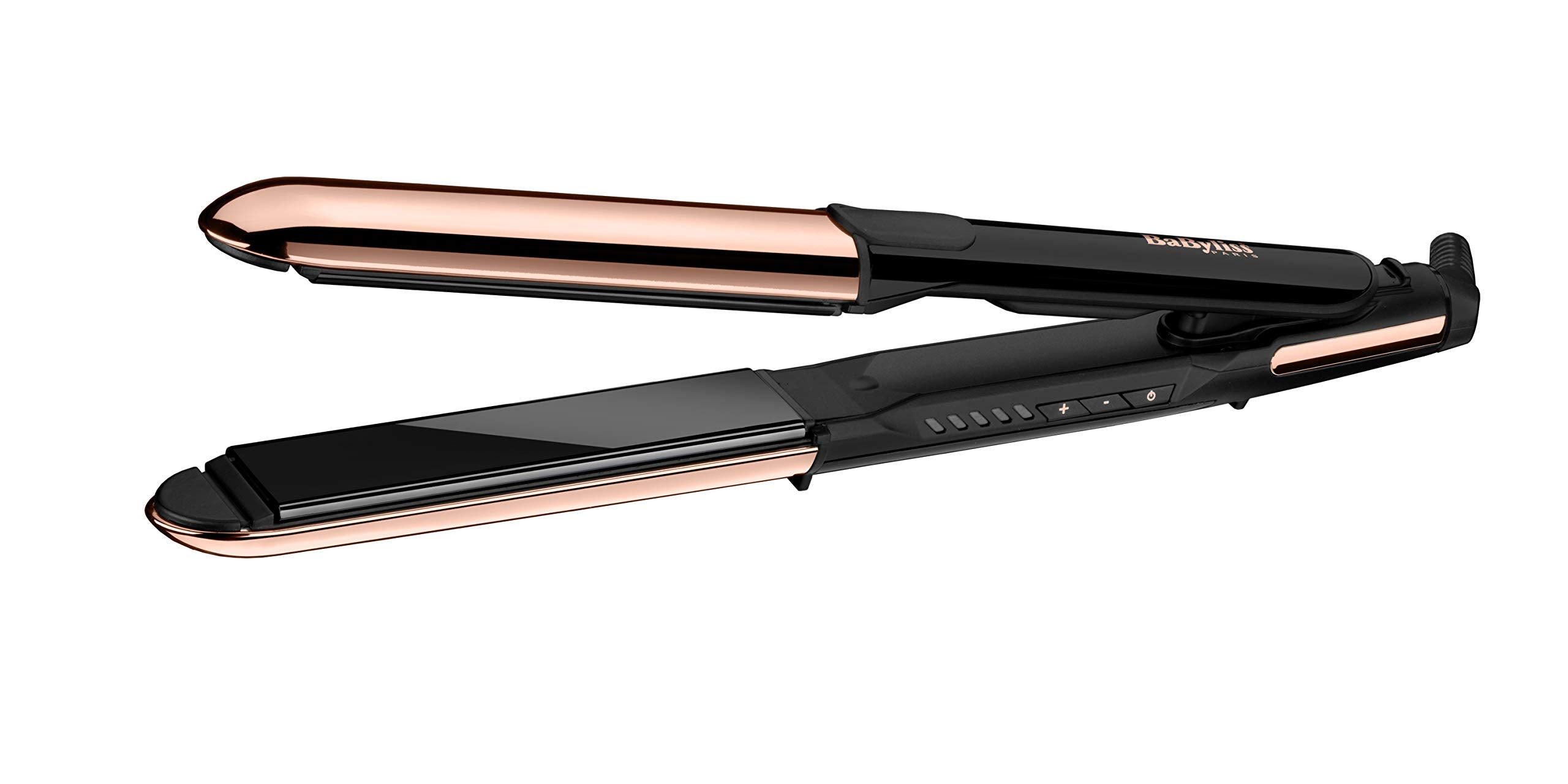 BaByliss Straightener, 28mm Titanium Plates For Efficient Styling, 5 Temperature Settings For Versatility With Fast Heat-up Time, Lightweight And Ergonomic Design With Shiny Results, ST482SDE (Gold)