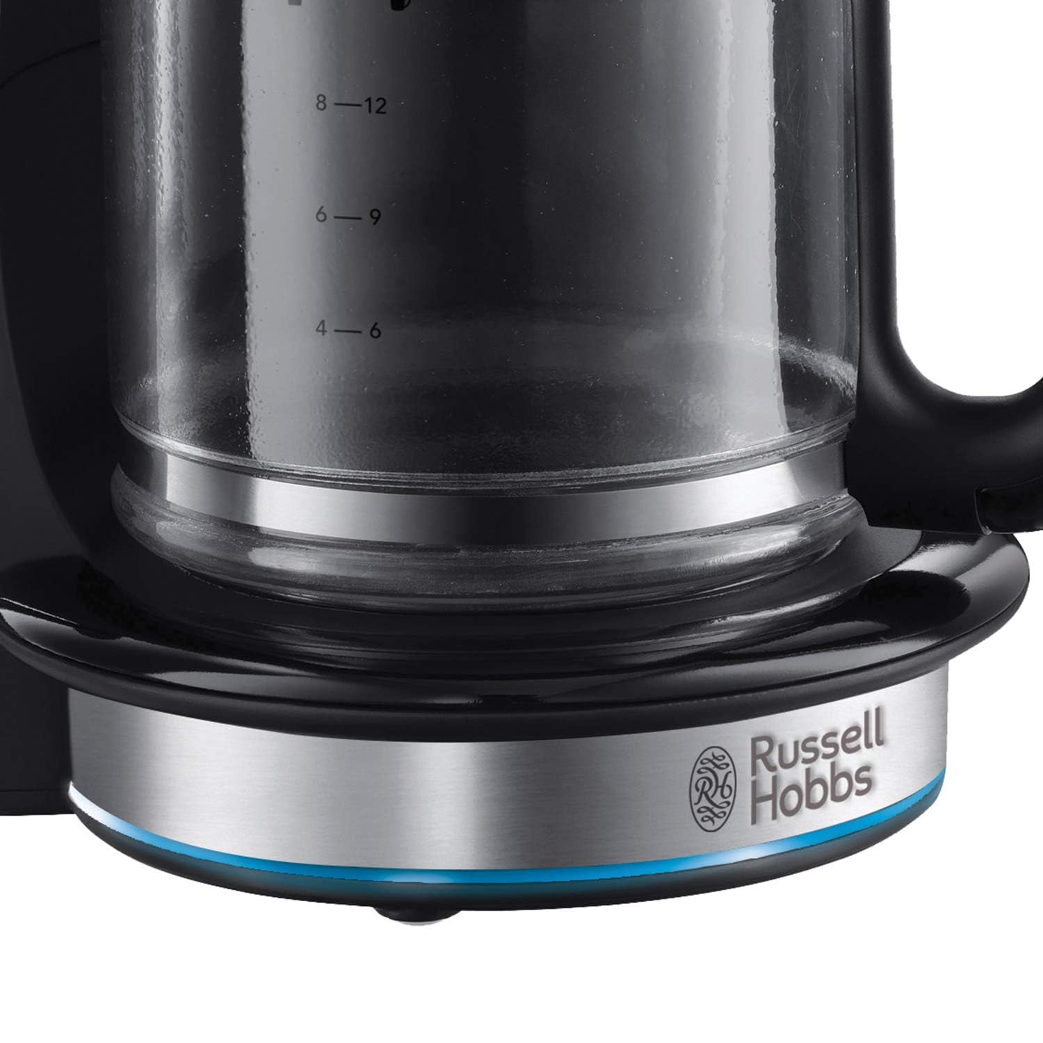 Russell Hobbs Buckingham Filter Coffee Maker, 1000Watts, 1.25 Litre, 24-hour programmable timer, 50% faster, 2-4 cup option, auto clean feature, 20680 - Black, 1 year warranty