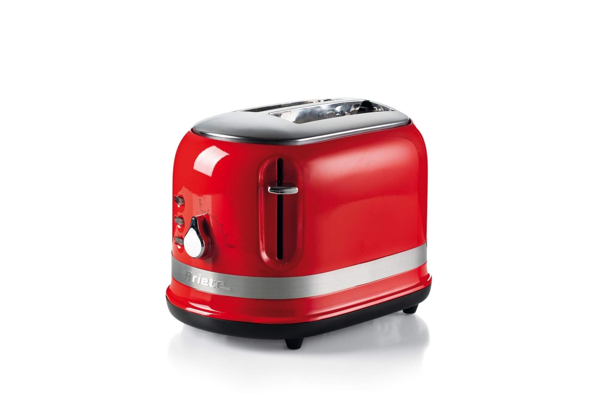 Ariete Moderna 2 Slice Toaster with Sandwich Cages, 800W, Auto Eject, Crumb Tray, Defrosting and Reheating Functions اريتي محمصة خبز من قطعتين مع اقفاص ساندويتش من موديرنا، 800 واط