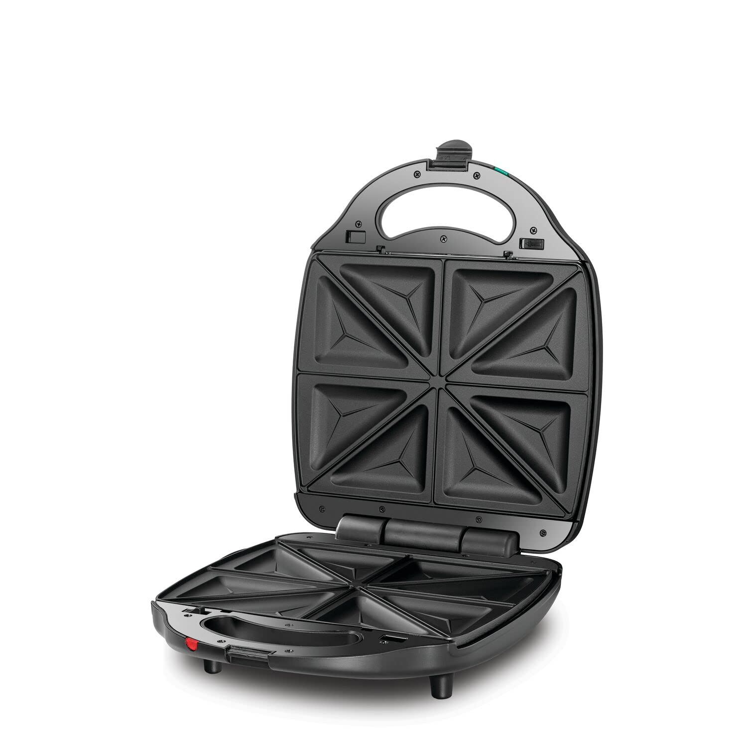 Black & Decker 1400W 2-in-1 4 Slice Sandwich Maker & Grill with Interchangeable Plate بلاك اند ديكير ماكينة صنع الساندويتشات 4 شرائح 2 في 1 بقدرة 1400 واط مع طبق قابل للتبديل