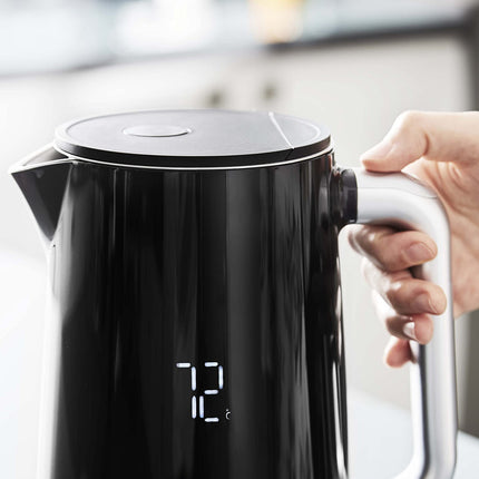 TEFAL Kettle | Smartin'Light 1.5L Digital Electric Kettle Black | 2500-3000 W | 5 Temperature Selection | 30 Min Keep Warm | Auto Off