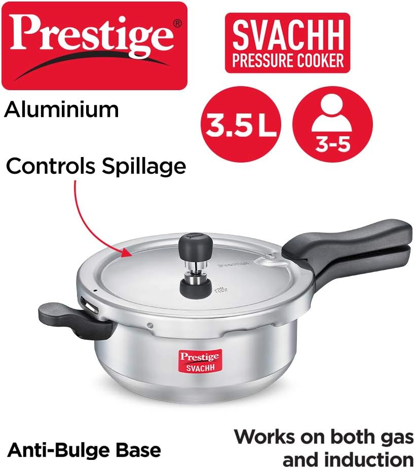 Prestige Svachh Pressure Cooker 3.5 Liter Junior Deep pan