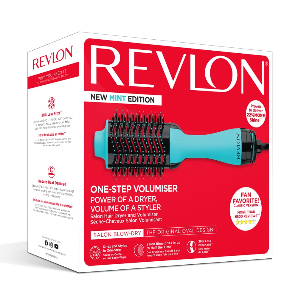 Revlon RVDR5222TRB One Step Hair Dryer & Volumizer, 2 heat setting plus cool setting - Green