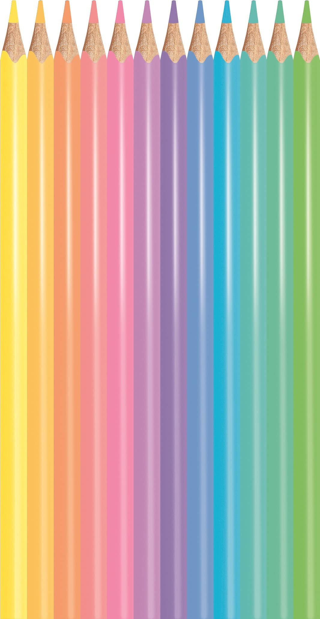 Maped Color'Peps Pastel Color Pencils Set - Pack of 12 مابد مجموعة اقلام تلوين باستيل من كولور بيبس - عبوة من 12 قطعة