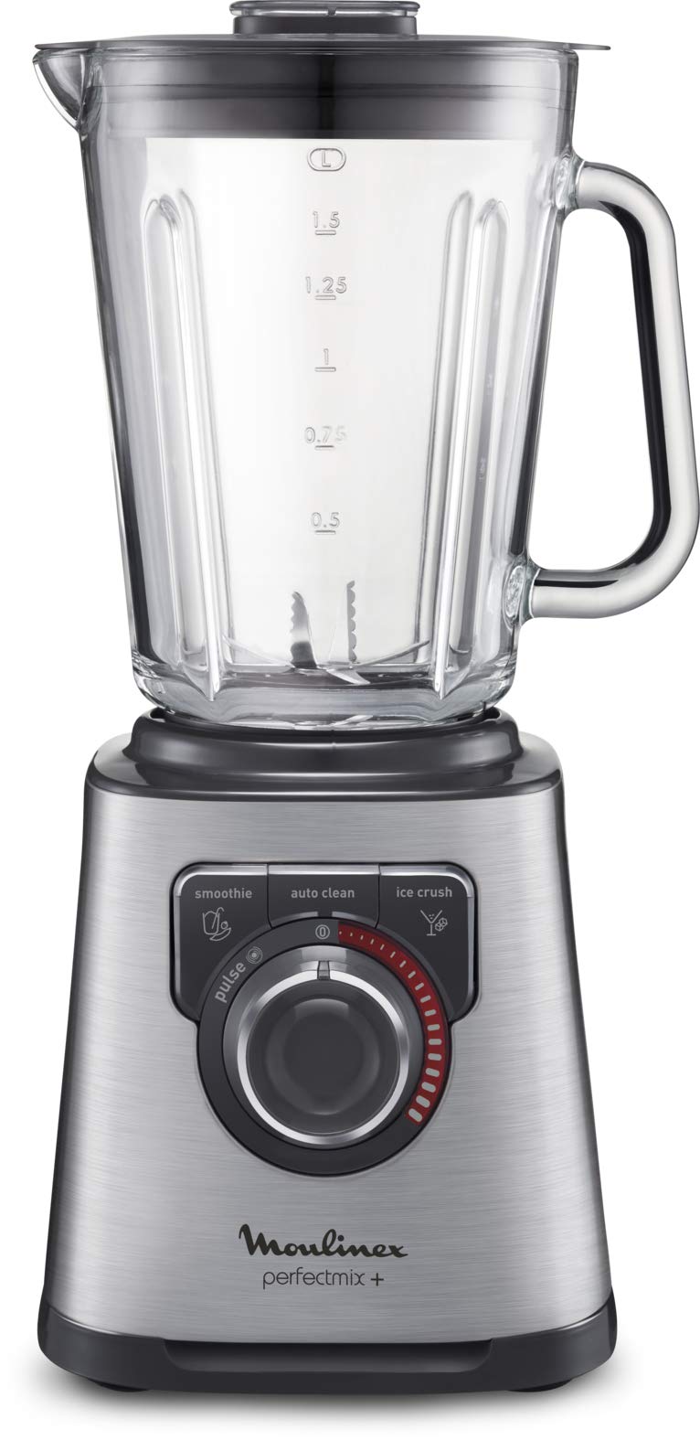 MOULINEX Blender, Perfect Mix 2 Litre Glass Jug High Speed Blender Mixer, Two Accessories, Thermo Resistent خلاط بيرفكت ميكس من مولينكس مصنوع من بلاستيك / زجاج بقدرة 1200 واط بسعة 2 لتر