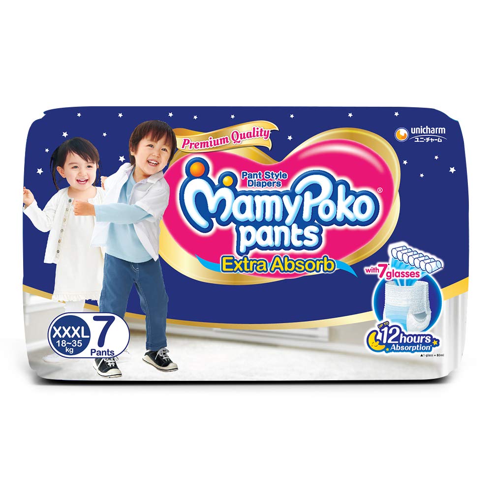 Mamypoko Diaper Pants, 3X- Large,18-35 Kg, 7 Counts