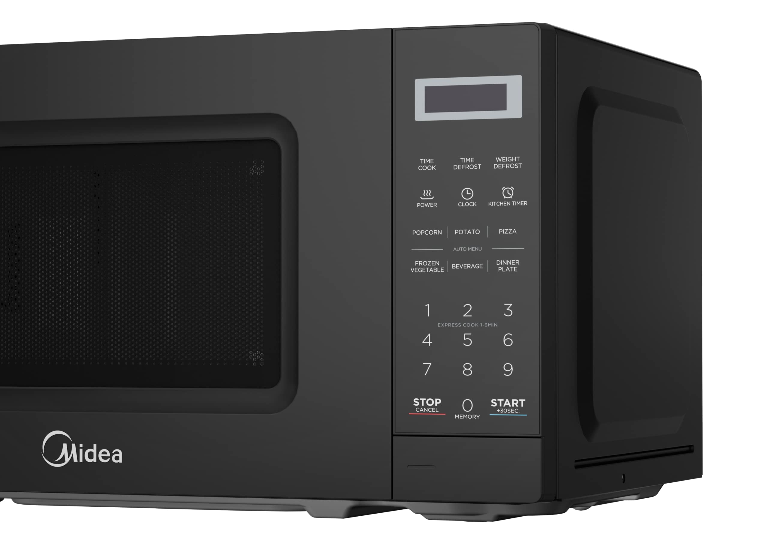 Midea 20L Solo Microwave Oven with Digital Touch Control, 700W, Child Lock, Memory Function, Defrost-by-weight-or-time, Fast Reheat, Push Button Door Opening, Best for Home & Office, Black, EM721BK