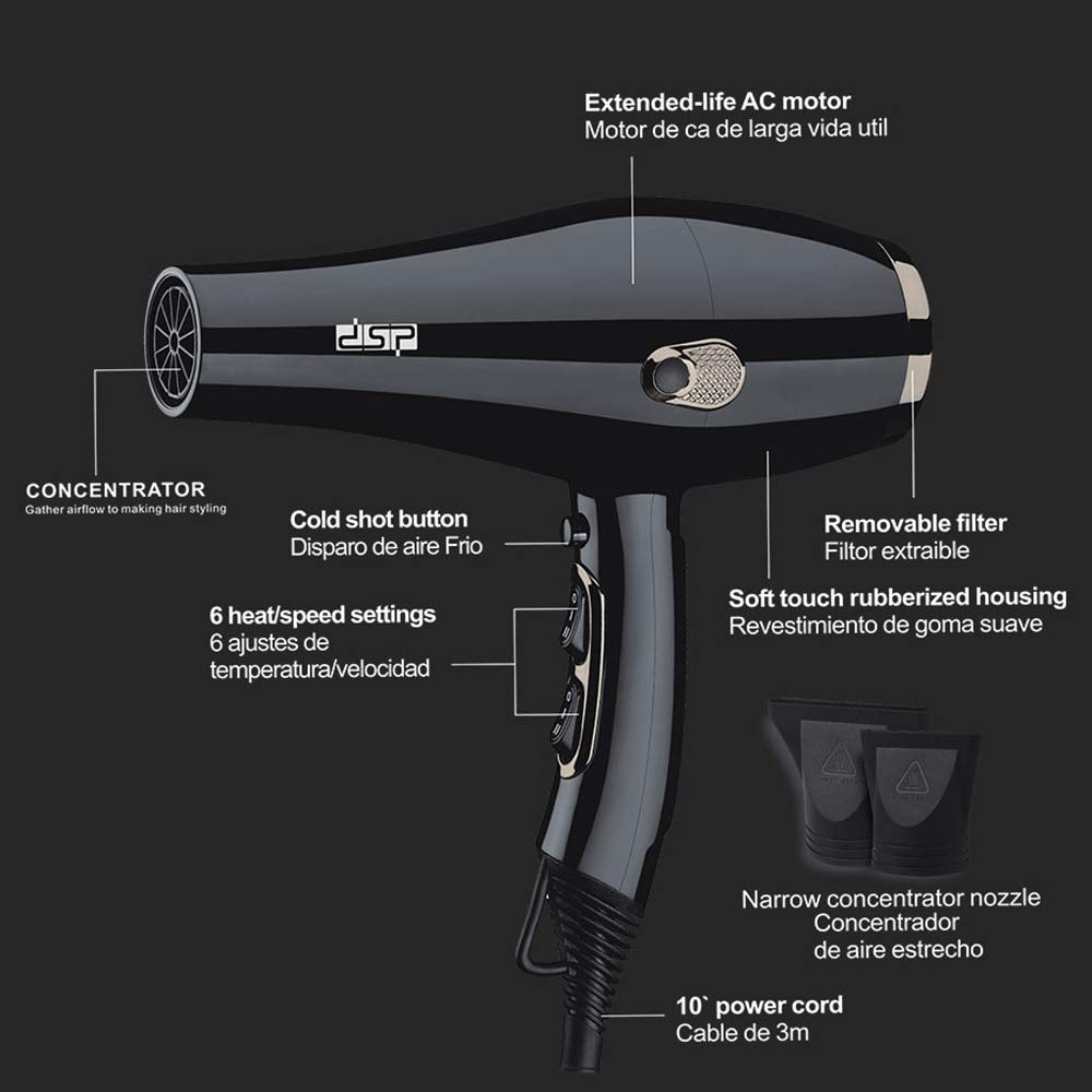 DSP HAIR DRYER IONIC TECHNOLOGY 1600W-2000W