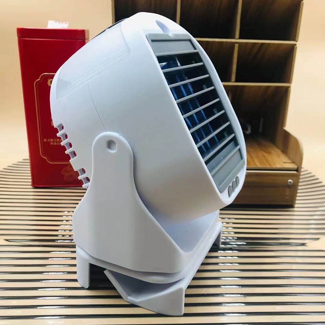 Freon Fan 2in1 Air Cooler 360 Digree Rotate Mini Conditioner white-gray  مكيف هواء صغير دوار 360 درجة 2 في 1 مروحة من فريون - ابيض ورمادي