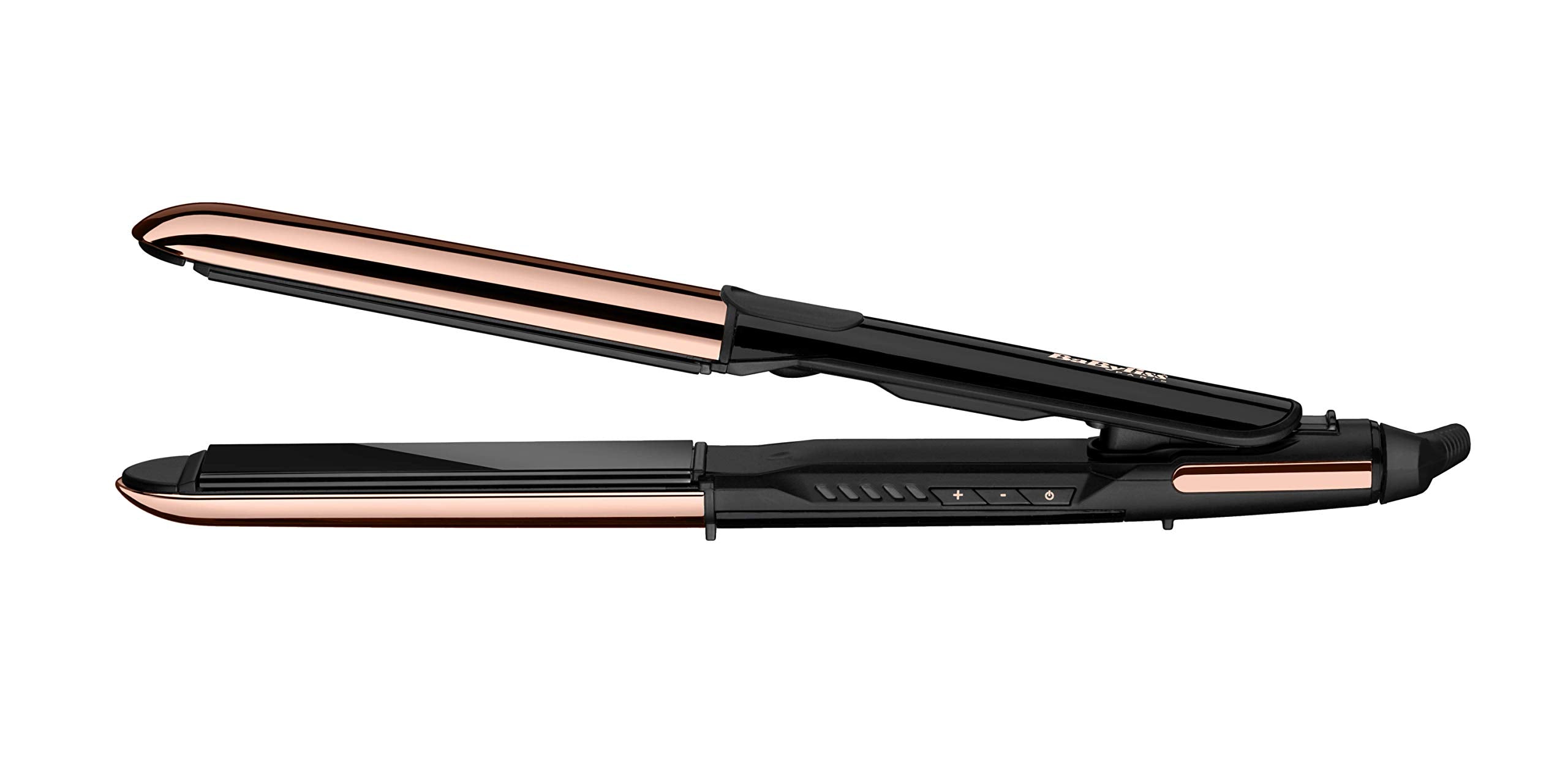 BaByliss Straightener, 28mm Titanium Plates For Efficient Styling, 5 Temperature Settings For Versatility With Fast Heat-up Time, Lightweight And Ergonomic Design With Shiny Results, ST482SDE (Gold)