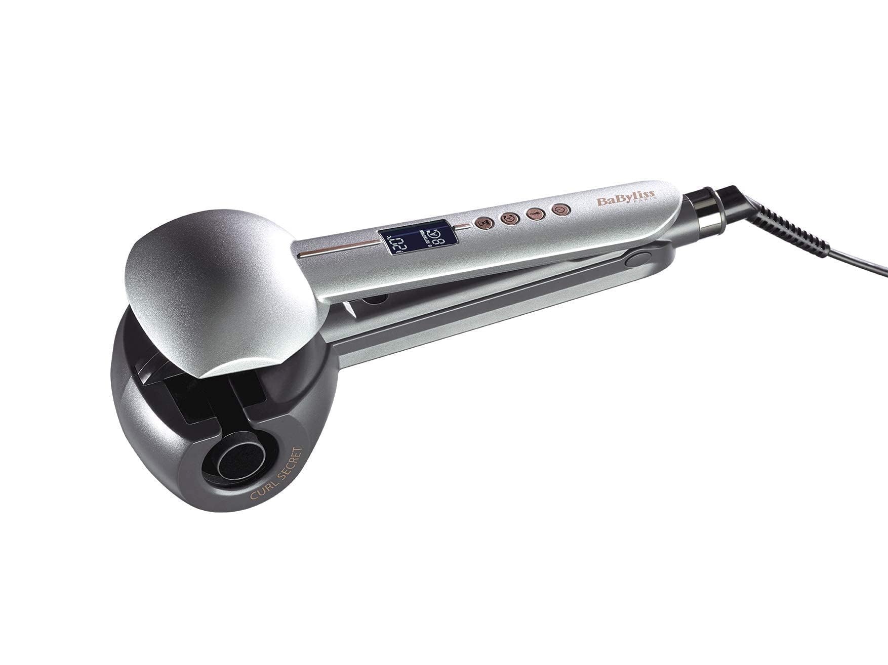 BaByliss Hair Curler| Auto Curling Technology For Effortless Curls| Optimum Ionic And Ceramic Technology| Fast And Efficient Curling Performance & Salon-quality Results At Home | C1600SDE(Silver )