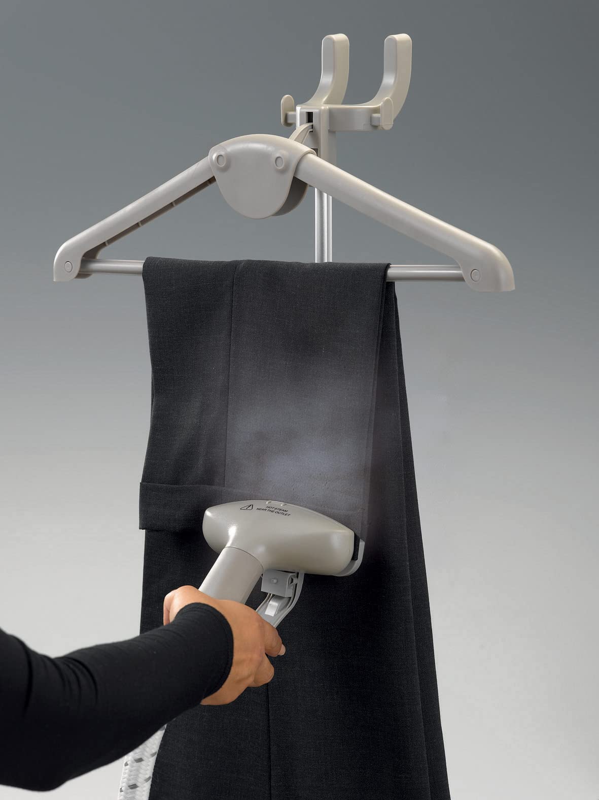 KENWOOD Garment Steamer 1500W with 2L Water Tank Capacity, Rotary Wheels, Folding Rack, Trouser Press, Glove