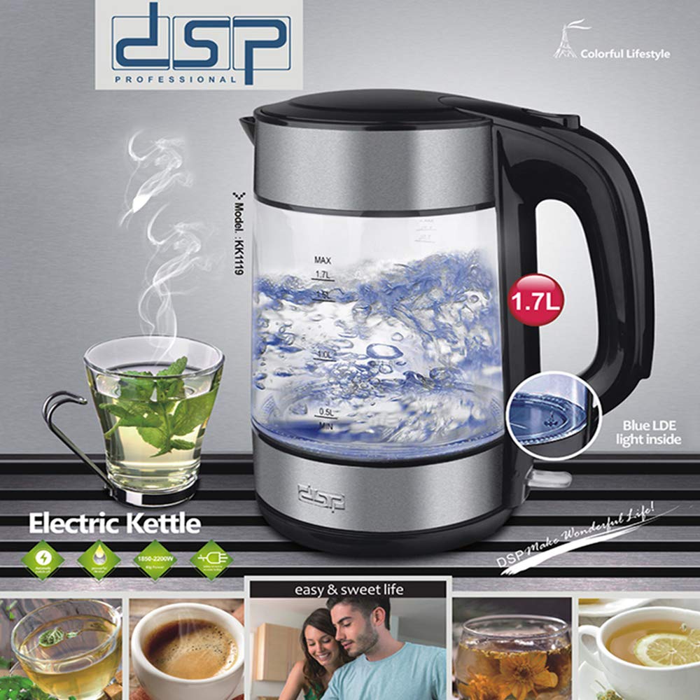 DSP ELECTRIC KETTLE  غلاية ماء زجاجية