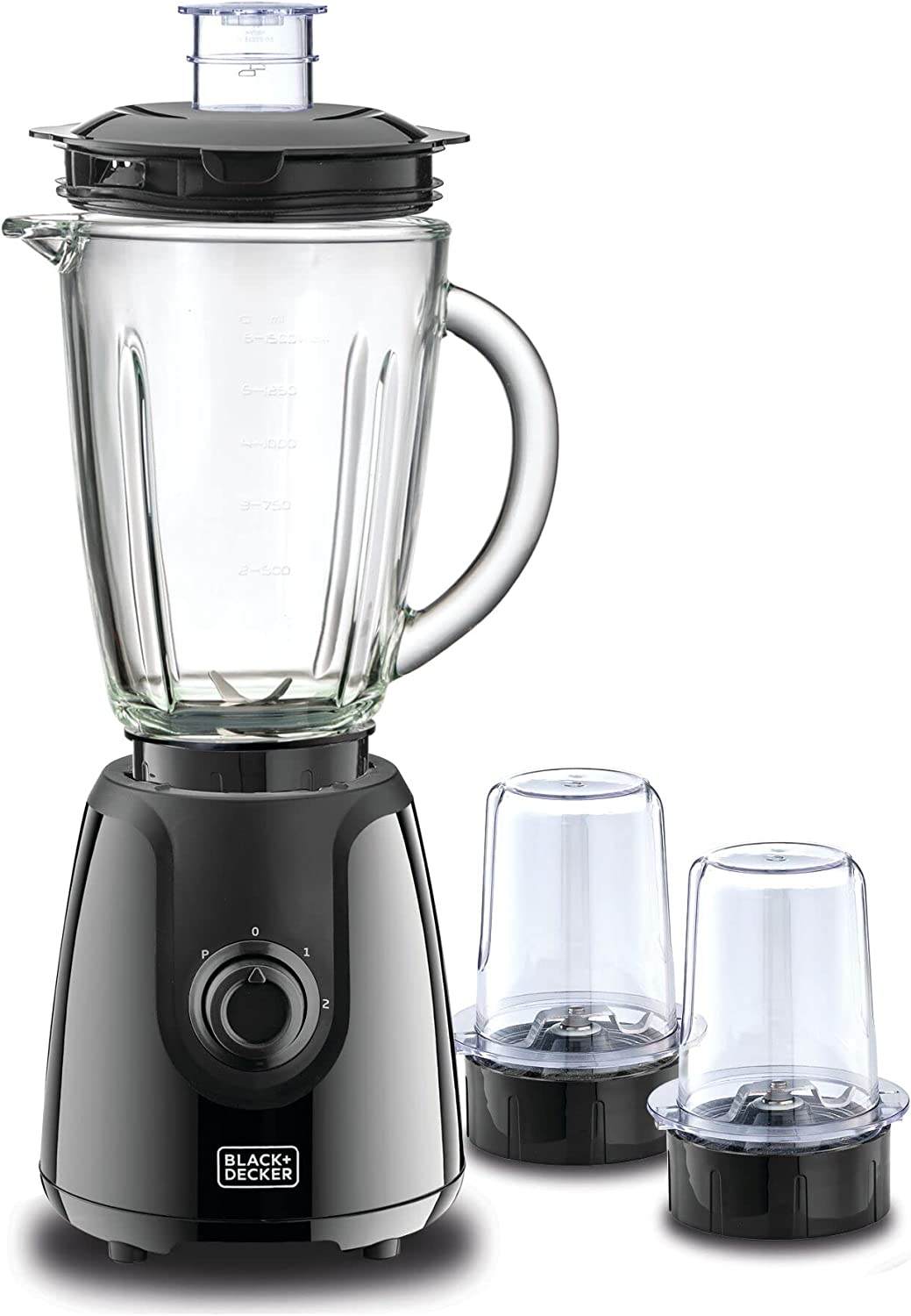 Black+Decker 400W Blender With Glass Jar And 2 Grinding Mill