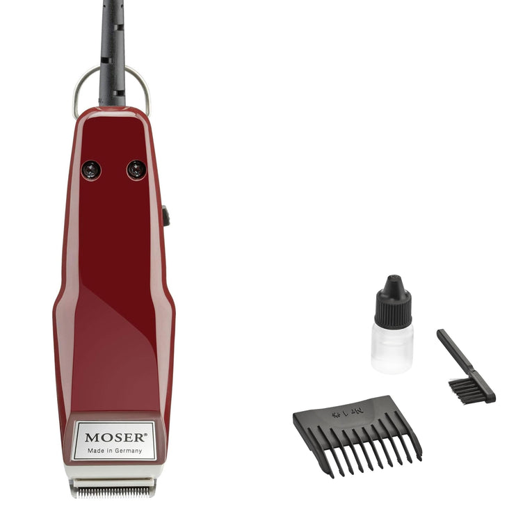 Moser 1411-0150, 1400 Mini Professional Corded Trimmer, Burgundy, Small