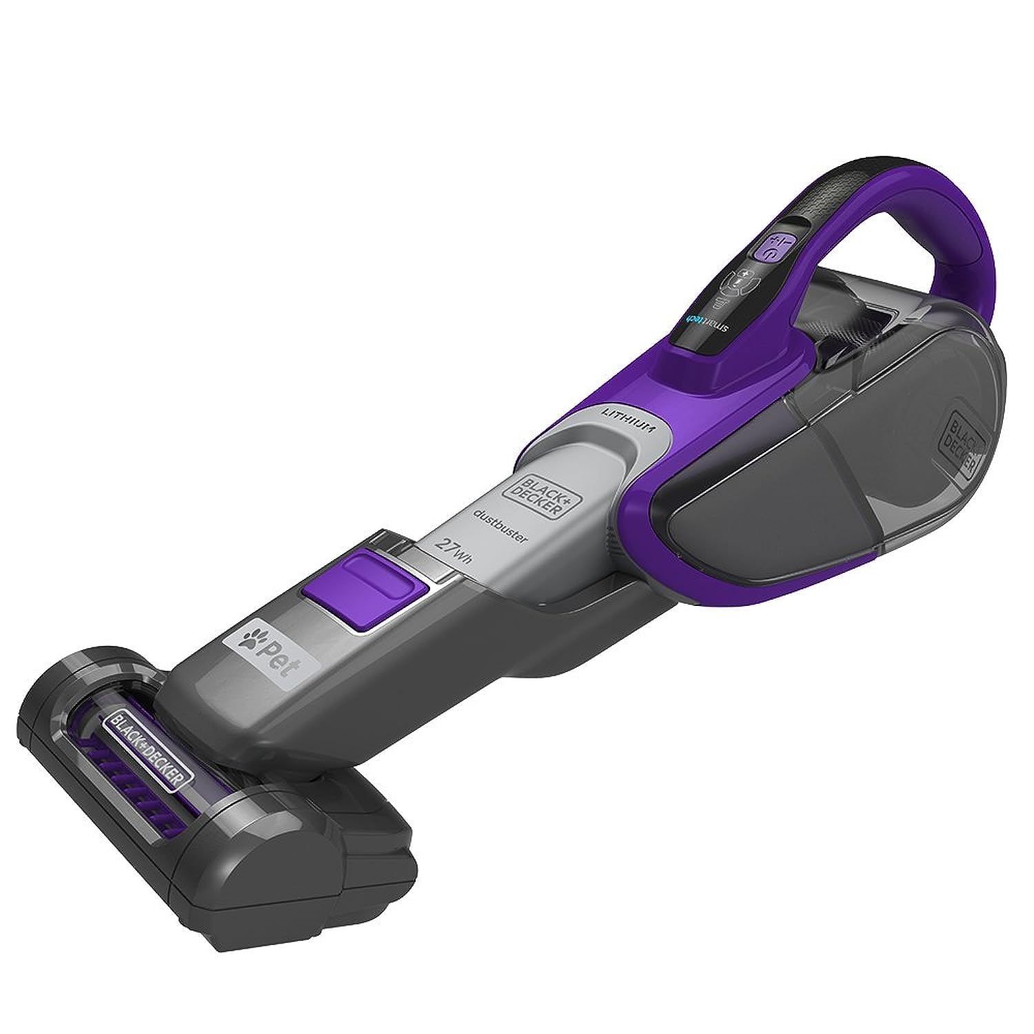 Black & Decker 10.8V 27Wh Cordless Handheld Pet Vacuum Cleaner With 2.5Ah Li-Ion Battery بلاك اند ديكير مكنسة كهربائية لاسلكية محمولة للحيوانات الاليفة 10.8 فولت 27 واط في الساعة مع بطارية ليثيوم ايون 2.5
