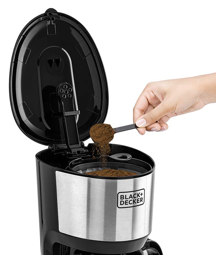 BLACK+DECKER 750W 1.25L Coffee Maker/Coffee Machine 10 Cup Glass Carafe ماكينة تحضير القهوة من بلاك + ديكر 750 واط و1.25 لتر، ابريق زجاجي بسعة 10 اكواب