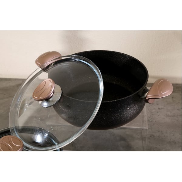 OMS 3106 COPPER 5 PCS GRANITEC COOKWARE SET - MADE IN TURKEY